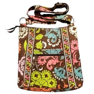 RETIRED Vera Bradley Crossbody Bag Lola Floral Pattern Quilted Cotton Adjustable